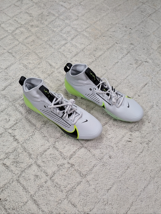 Nike Vapor Edge Pro 360 2 Platinum Green Football Cleats Mens Size 13 DA5456-004